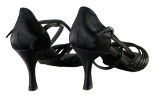 Load image into Gallery viewer, Verona Ladies Latin Dance Shoes Satin Black - Anita Flavina