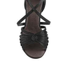 Load image into Gallery viewer, Verona Black Satin Women’s Latin Dance Shoes - Anita Flavina