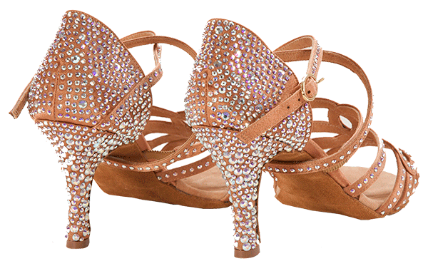 Back & heel of Avant Garde Swarovski Dance Shoes for ladies