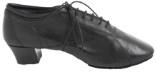 Load image into Gallery viewer, Roma Mens Latin Dance Shoes Leather with cotton twill laces - side view