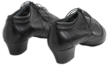 Load image into Gallery viewer, Back view of Roma Men's Latin Dance Shoes in Leather with 4.5 CM heel.