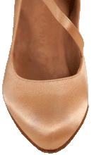 Carica l'immagine nel visualizzatore di Gallery, Pointed toe of nude, satin ballroom dance shoes