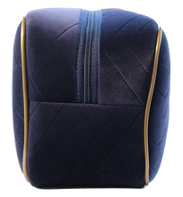 Carica l'immagine nel visualizzatore di Gallery, Side view of gold & blue dance shoe/accessories bag with zip