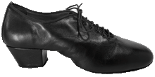 Load image into Gallery viewer, Side view of black leather Gene Men&#39;s Dance Shoes 
