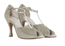 Carica l'immagine nel visualizzatore di Gallery, Megan Gold Ladies Social Dance Shoes - Anita Flavina