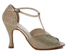 Carica l'immagine nel visualizzatore di Gallery, Megan Gold Ladies Social Dance Shoes - Anita Flavina