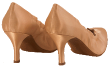 Carica l'immagine nel visualizzatore di Gallery, 2.5 inch nude, satin heel of Paola Ladies Ballroom Dance Shoes