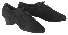 Load image into Gallery viewer, Pair of Sergio Suede Mens Latin Dance Shoes with cotton twill laces
