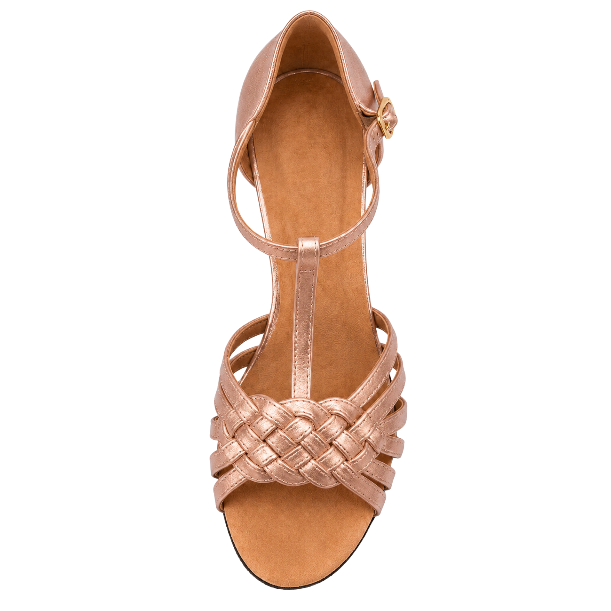 Andra T Ladies Latin Dance Shoes Nude Leather