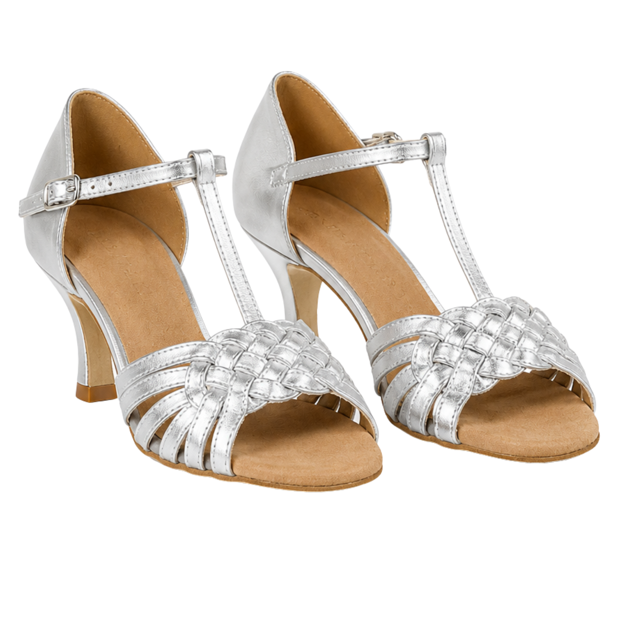Andra T Ladies Latin Dance Shoes Silver