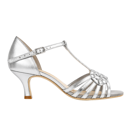 Andra T Ladies Latin Dance Shoes Silver