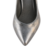 Load image into Gallery viewer, Padova Women’s Ballroom Dance Shoes Silver Suede Leather
