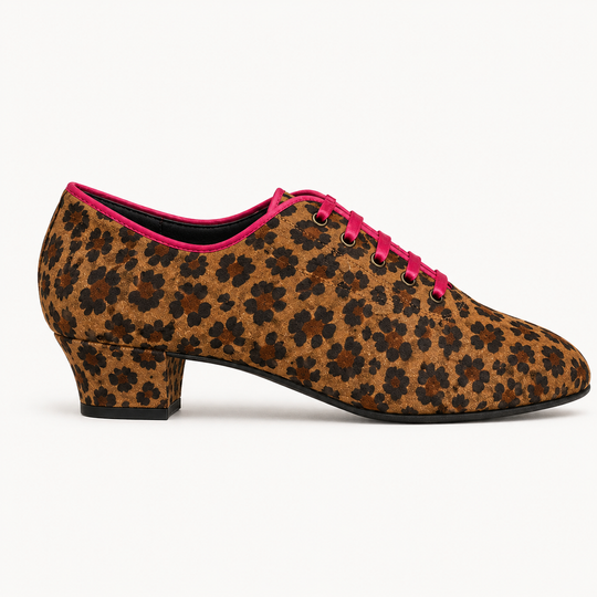 Nino Leopard Print - Ladies Latin Practice Teaching Shoes - Anita Flavina
