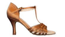 Carica l&#39;immagine nel visualizzatore di Gallery, Andra T Ladies Latin Dance Shoes Caramello - Anita Flavina
