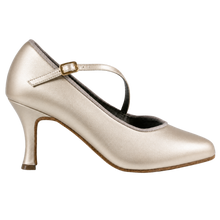 Load image into Gallery viewer, Padova Women’s Ballroom Dance Shoes Platino Leather
