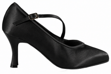 Load image into Gallery viewer, Padova Women’s Ballroom Dance Shoes Black Satin
