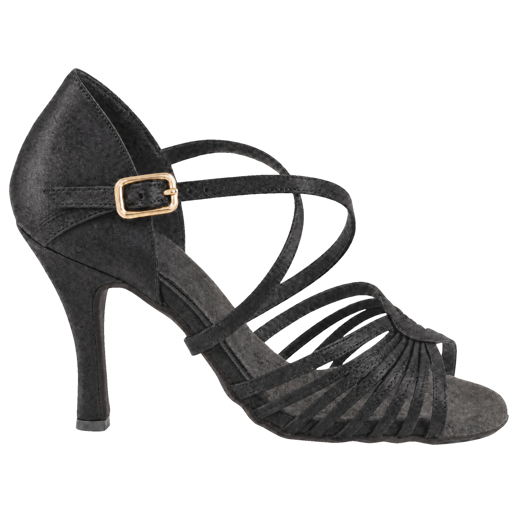 Verona Black Satin Women’s Latin Dance Shoes - Anita Flavina