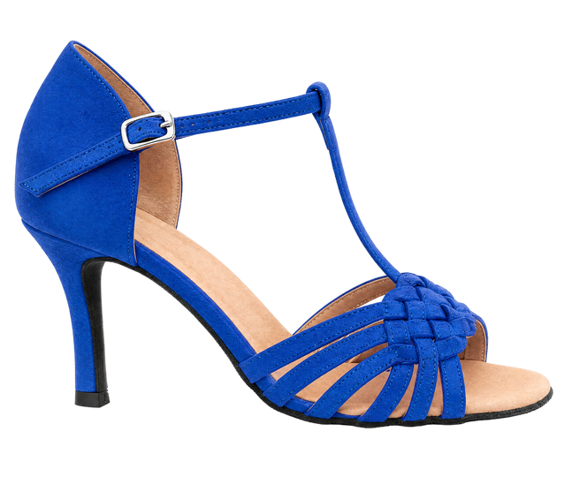 Andra T Ladies Latin Dance Shoes Blue - Anita Flavina