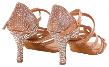 Load image into Gallery viewer, Back &amp; heel of Avant Garde Swarovski Dance Shoes for ladies
