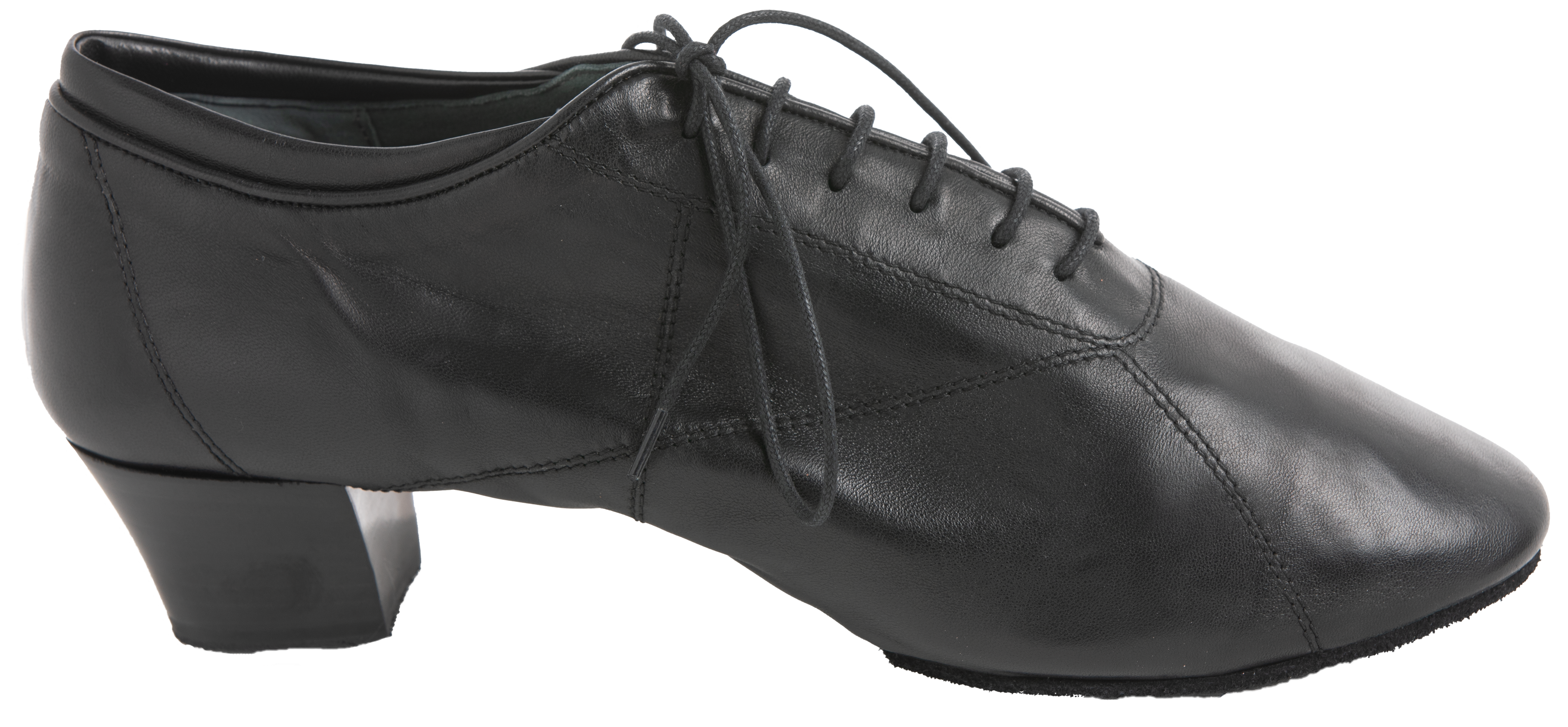 Roma Mens Latin Dance Shoes Leather with cotton twill laces - side view 