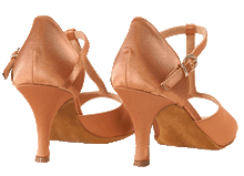 Load image into Gallery viewer, 70mm / 2.5 inch heel-height of Esther Ladies Latin Dance Shoes 
