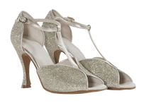 Carica l&#39;immagine nel visualizzatore di Gallery, Megan Gold Ladies Social Dance Shoes - Anita Flavina
