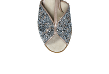 Carica l&#39;immagine nel visualizzatore di Gallery, Open toe of Megan Silver Ladies Dance Shoes 
