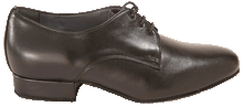 Carica l&#39;immagine nel visualizzatore di Gallery, Black leather Joaquin Ladies Dance Shoes with cotton twil laces
