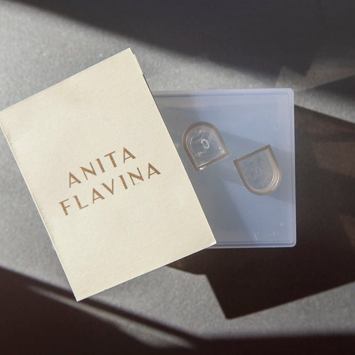 One pair of Ladies Latin Shoes Heel Protectors with 'Anita Flavina' card