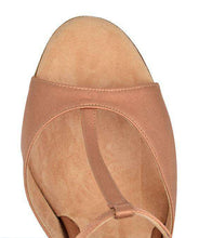 Load image into Gallery viewer, Open toe styling of Esther Ladies Latin Dance Shoes.
