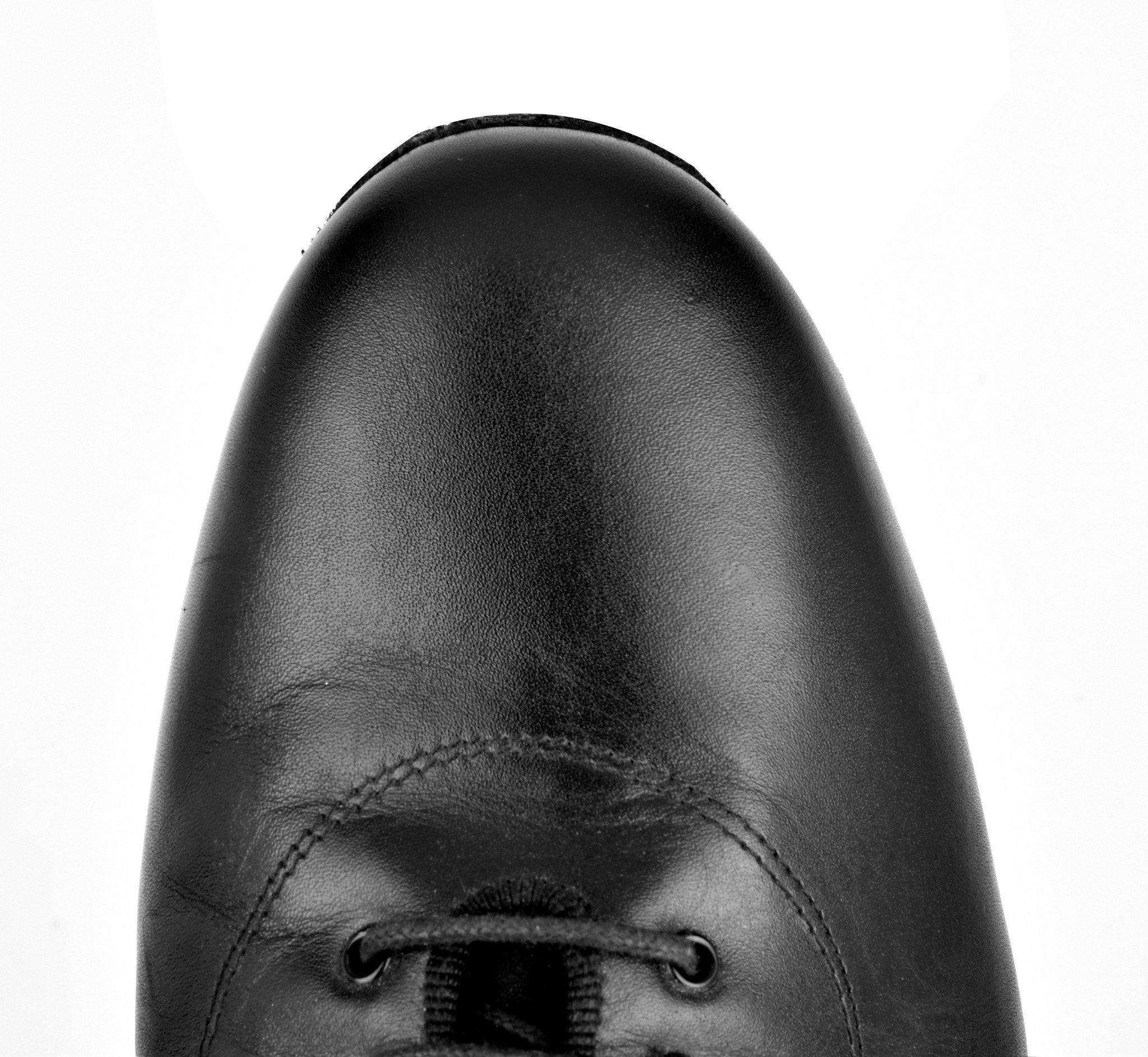 BLACK LEATHER TOE of Gene Mens Dance Shoes, designed for Latin Dancing