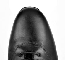 Carica l&#39;immagine nel visualizzatore di Gallery, BLACK LEATHER TOE of Gene Mens Dance Shoes, designed for Latin Dancing
