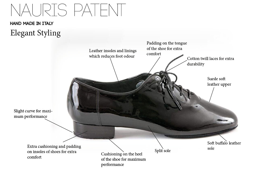 Milano Patent Mens Ballroom Dance Shoes